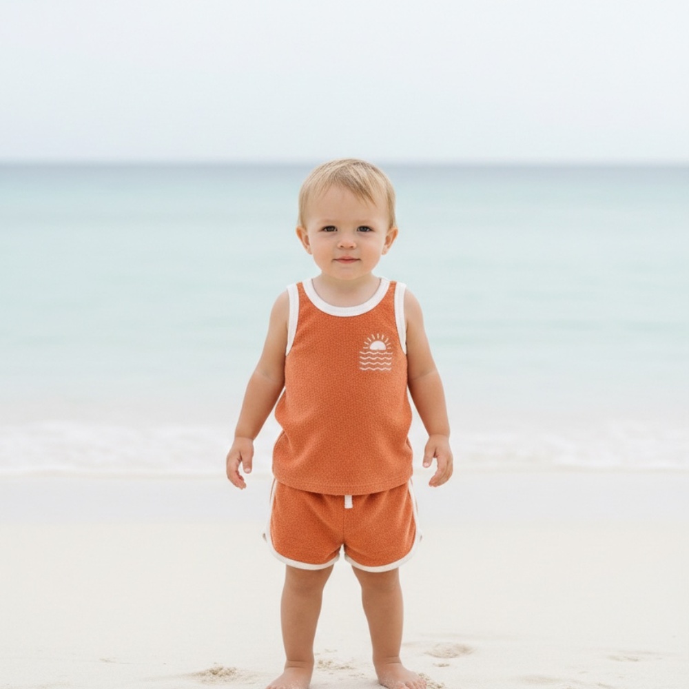 Toddler 2-piece terry cloth outfit size 6–9 months